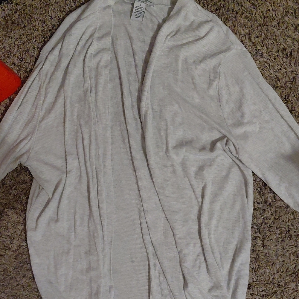 Women's White Cardigan Sweater